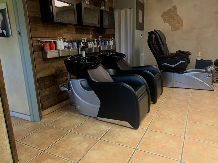 The shampoo bowls